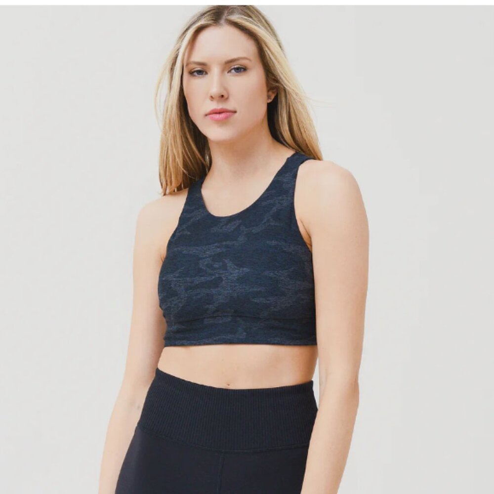 Vuori Elevation Sports Bra Black Camo Size XS